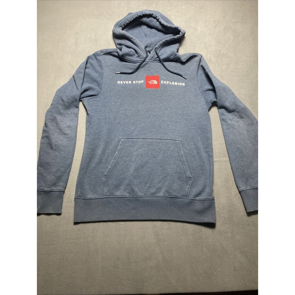 The North Face Never‎ Stop Exploring Red Box Men's Hoodie Blue Size Small